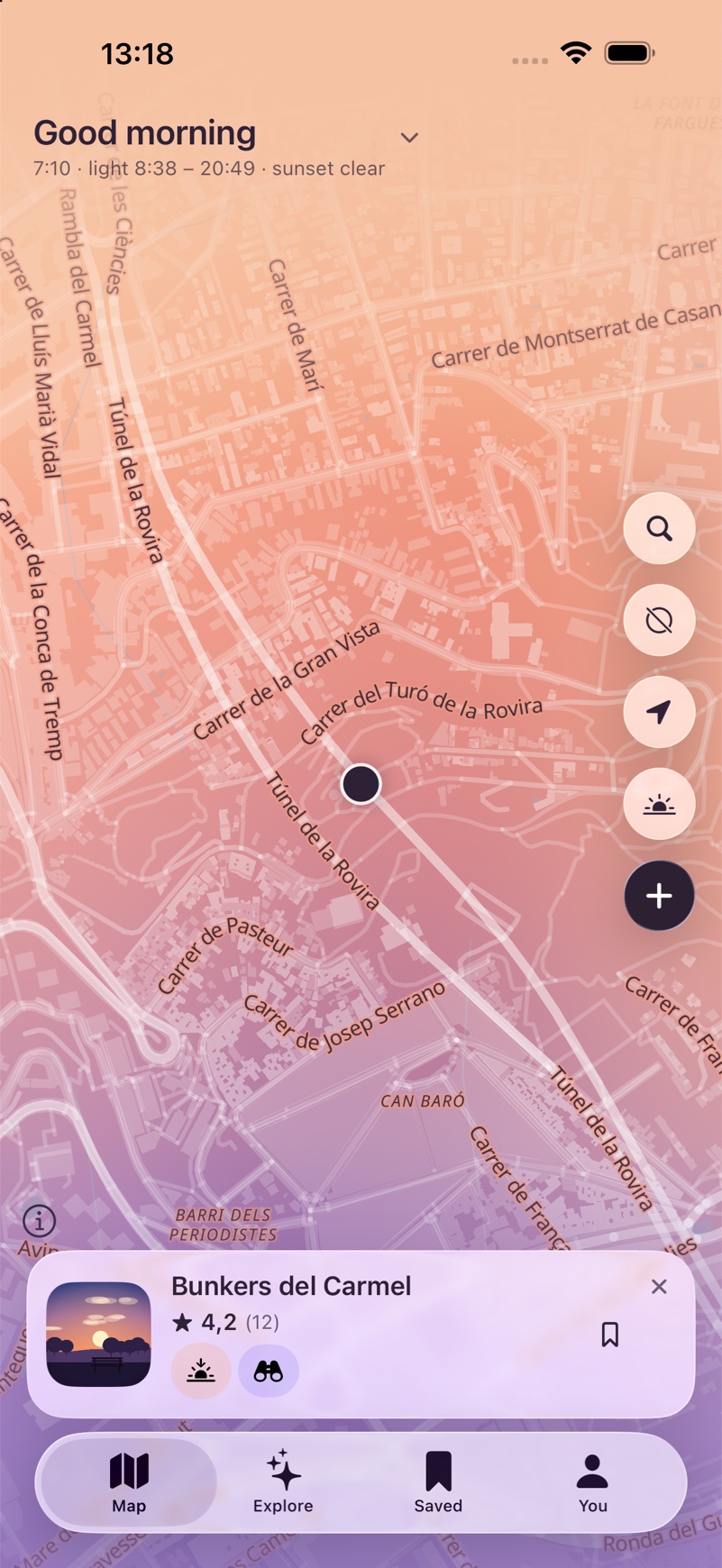 The map at dawn